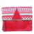 Tarusa Red Geometric Clutch