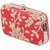 Tarusa Red Embroidered Box Clutch