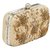Tarusa Gold Embroidered Box Clutch
