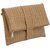 Tarusa Brown Solid Clutch