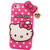 BRK Cute Cartoon Hello Kitty Silicone With Pendant Back Case Cover For Vivo Y53 - Pink
