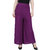Manash Fashion Purple Lycra Solid Palazzo For Women