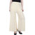 Manash Fashion Off White Lycra Solid Palazzo For Women