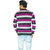 DEPLO Purple-Black V Neck Men's Sweater