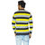 DEPLO Yellow-Black V Neck Men's Sweater