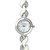 Womens Luxury Fashionable White  Silver Bracelet Strap Watch with Diamonds