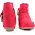 Vaniya shoes Red Mid Calf Bootie Boots