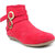 Vaniya shoes Red Mid Calf Bootie Boots