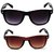 Silver Kartz Unisex Wayfarer UV Protection Sunglasses  (Black and  Brown) (scecombo001)