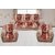 The Intellect Bazaar 450 TC Velvet Sofa Cover Set With Arms (12 Pieces) -5 Seater Set,Maroon