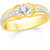 VK Jewels Single Stone Gold and Rhodium Plated Alloy Ring for Men Made With Cubic Zirconia - FR2081G [VKFR2081G18]