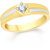 VK Jewels Single Stone Gold and Rhodium Plated Alloy Ring for Men Made With Cubic Zirconia - FR2083G [VKFR2083G18]