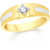 VK Jewels Single Stone Gold and Rhodium Plated Alloy Ring for Men Made With Cubic Zirconia - FR2084G [VKFR2084G18]