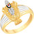 VK Jewels Tirupati Balaji Gold and Rhodium Plated Alloy Ring for Men Made With Cubic Zirconia - FR2567G VKFR2567G18