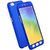 Brand Fuson 360 Degree Full Body Protection Front Back Case Cover (iPaky Style) with Tempered Glass for RedMi 4A -Blue