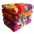 Krishan Enterprises Floral Single Bed Blanket Multicolor ( Pack of 4 ) ( 60 x 90 )