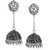 Zaveri Pearls Dome Shaped Hanging Jhumki with Silver Bead Drops Earring-ZPFK6562