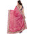 Lady Luck Peach Embroidered Georgette Saree