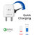 Ambrane AQC-33 Quick Charge 2.0 Fast Charger with Charge  Sync USB Cable