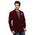 Conway Maroon Party Wear Velvet Blazer For Mens