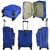 Timus Upbeat Spinne 4 Wheel Strolley Suitcase SET OF 3 Expandable  Cabin and Check-in Luggage - 28 inch (Blue)