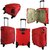 Timus Upbeat Spinne 4 Wheel Strolley Suitcase SET OF 3 Expandable Cabin and Check-in Luggage - 28 inch (Red)
