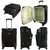Timus Upbeat Spinner 4 Wheel Strolley Suitcase SET OF 3 Expandable Cabin and  Check-in Luggage - 28 inch (Black)