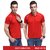 100ANB Men's Red Polo Collar T-shirt