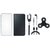 Lenovo A6600 Leather Flip Cover with Spinner, Silicon Back Cover, Selfie Stick, Earphones and USB Cable