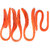 Quilling strips extra long 5MMX20INCH, 400STRIPS-ORANGE
