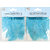 Natural Dyed  Feathers Lace 60 cm - Blue