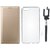 Oppo Neo 5 Leather Flip Cover with Silicon Back Cover, Free Silicon Back Cover and Selfie Stick