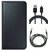 Lenovo A7700 Premium Leather Cover with USB Cable and AUX Cable