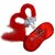 Naughty Anniversary Valentine Girlfriend Gifts Premium Valentine Handcuff and Blindfold Set (Red)