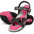 Fuel Women's Girl's Black Pink Velcro Sports Sandals