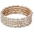 Aabhu 18k Gold Plated American Diamond Sdudded Fancy Pearl Beaded Bangles kada Set Jewellery For Women And Girls