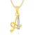 Vk Jewels Alphabet Collection Initial Pendant Letter A Gold  Rhodium Plated
