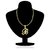 Vk Jewels Alphabet Collection Initial Pendant Letter B Gold  Rhodium Plated