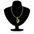 Vk Jewels Alphabet Collection Initial Pendant Letter D Gold  Rhodium Plated