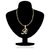 Vk Jewels Alphabet Collection Initial Pendant Letter R Gold  Rhodium Plated
