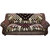 Kuber Industries Sofa Cover Heavy Velvet Cloth 5 Seater Set -10 Pieces- Brown & Cream (Exclusive Print)