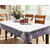 Kuber Industries Dining Table Cover White Cloth Net For 6 Seater 6090 Inches (Self Design)