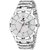 Espoir Round Dial Silver Stainless Steel Strap Analog Watch For Men's