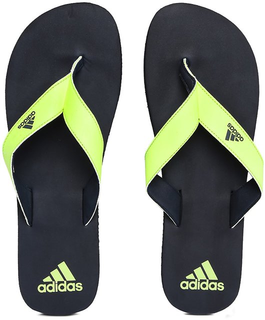 Buy Adidas Men Neon Green And Black Eezay Max Out Flip Flops