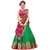 New Designer Bhagalpuri material Green and pink Color smooth embroidery Function wear semi-sttiched lehengha choli For W