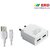 ERD 2 Amp Dual Port Wall, Mobile Charger With USB Cable 1 Meter, Compatible to all Android Phones (White)