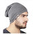 Beanie Cap Men Beanie Baggy Slouchy cap hat with Ring thin winter/fall Hat (Color  Grey)
