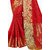 SATYAM WEAVES WOMEN'S ETHNIC WEAR COTTON SILK RED COLOUR SAREE WITH BLOUSE PIECE
