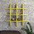 BM Wood furniture designed globe shape floating wall shelf unit (yellow)