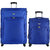 Timus Upbeat Spinner Blue 55  75 cm 4 Wheel Strolley Suitcase SET OF 2 Expandable   Cabin and Check-in Luggage - 28 inch (Blue)